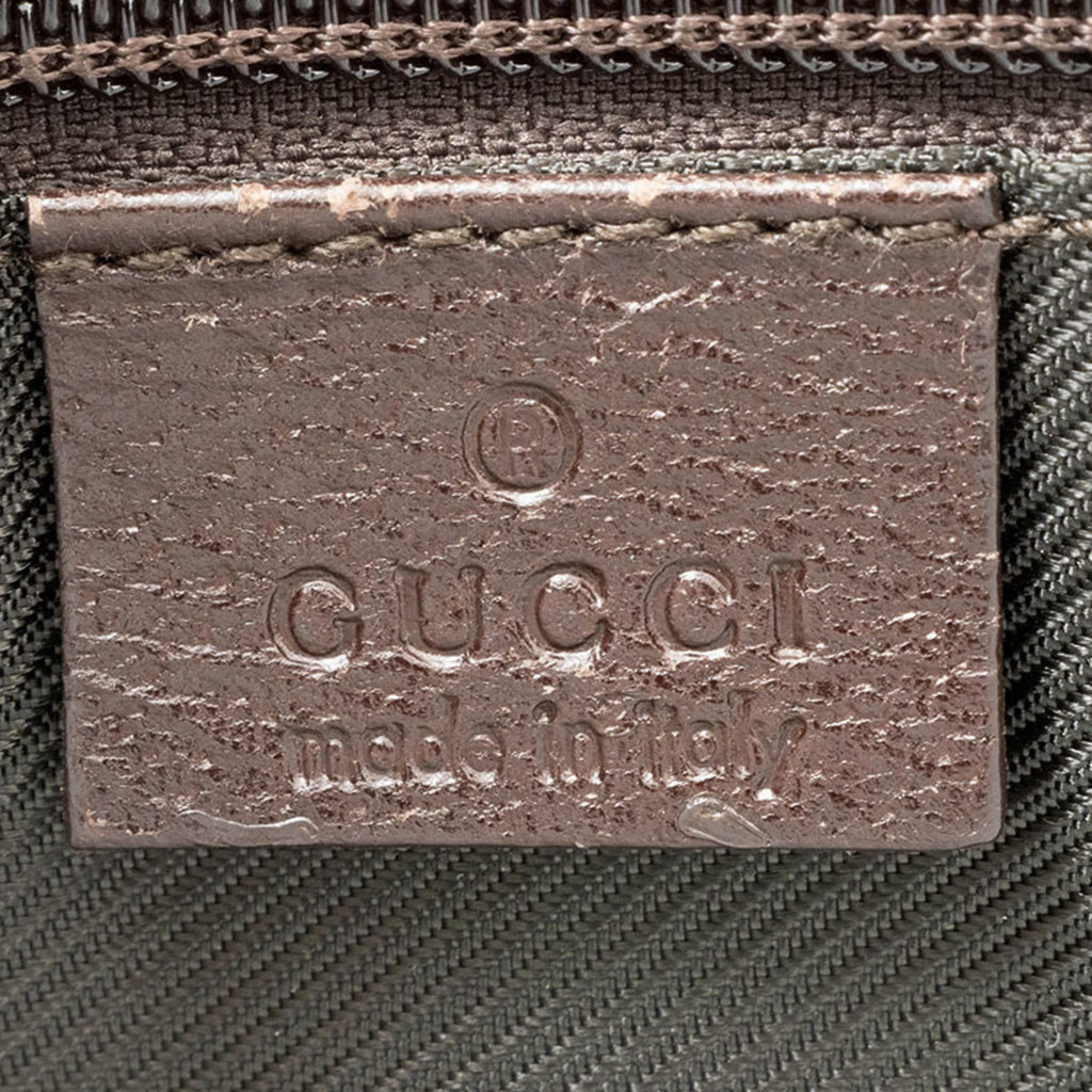 Gucci Gg Canvas Beige Brown Gg Canvas Leather Shoulder Bag (Pre-Owned)