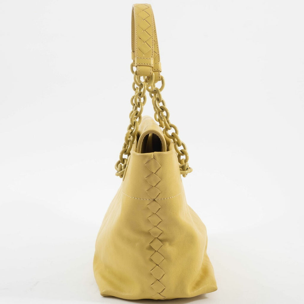 Bottega Veneta Yellow Leather Handbag (Pre-Owned)