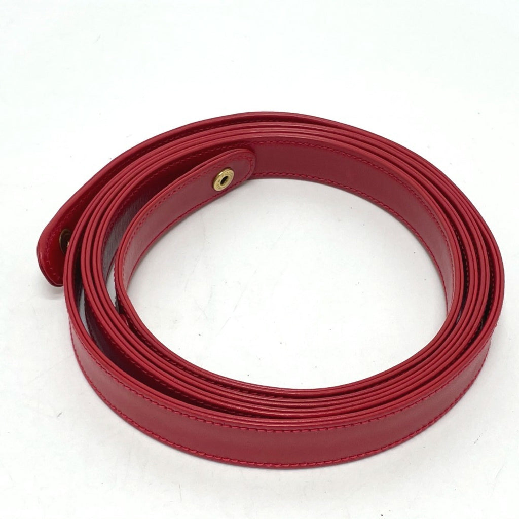 Gucci Red Color Leather Clutch Bag Shoulder Bag (Pre-Owned)