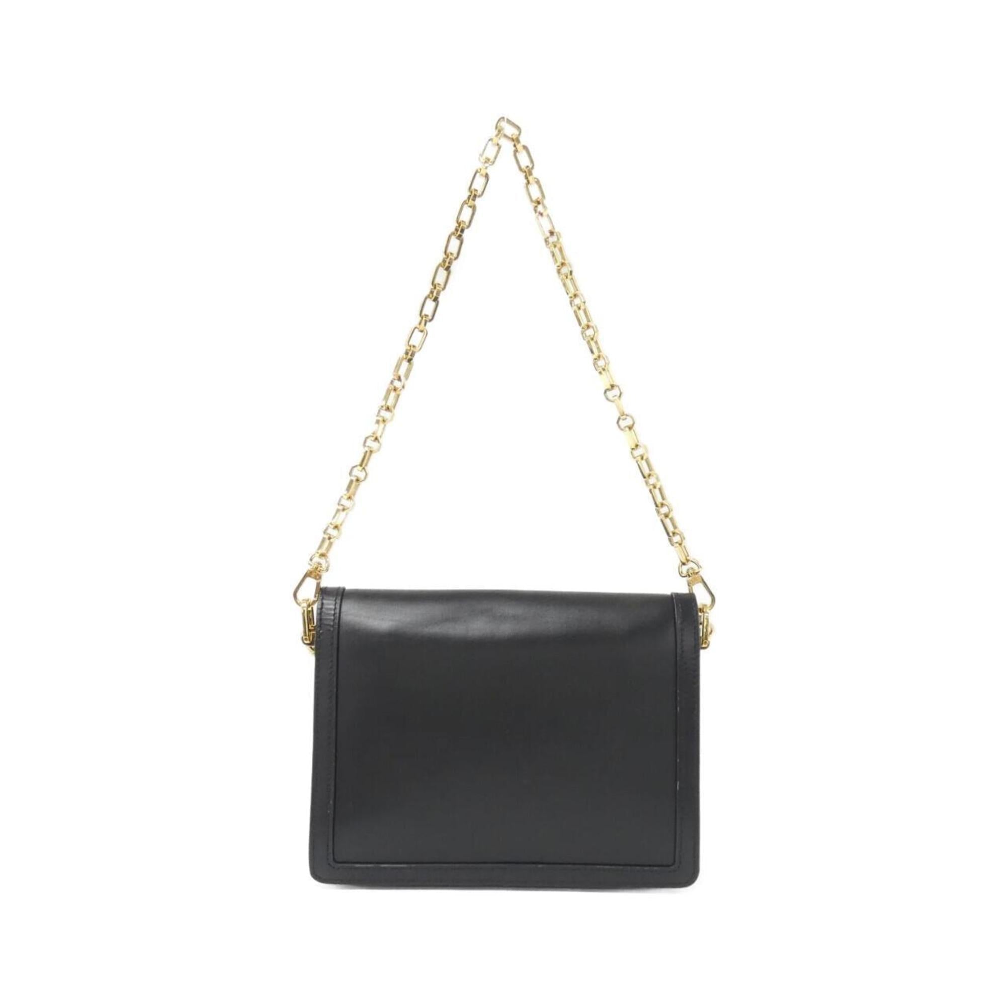 Louis Vuitton Black Leather Shoulder Bag (Pre-Owned)