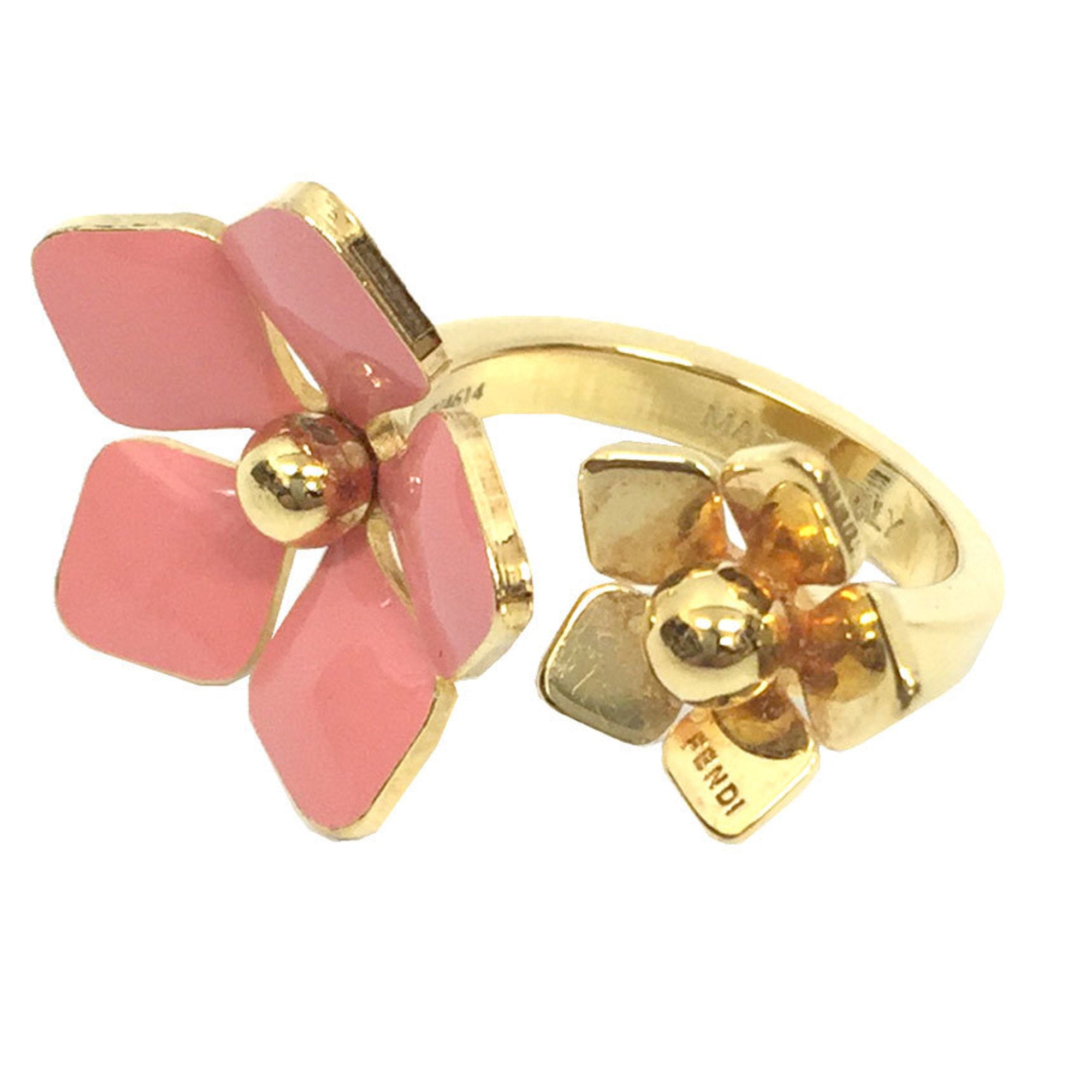 Fendi Gold Brass Band Ring (Pre-Owned)