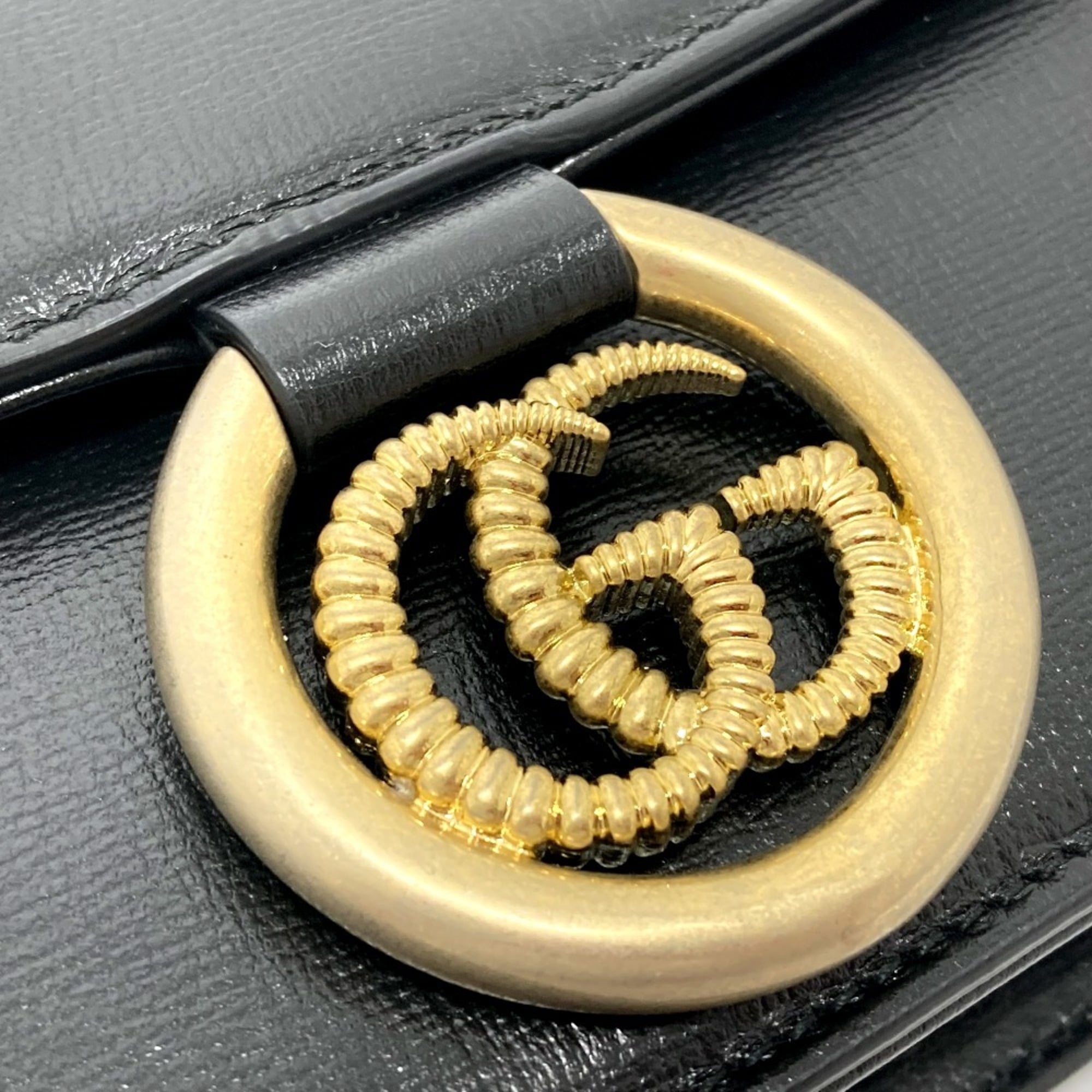 Gucci Black Leather Shoulder Bag (Pre-Owned)