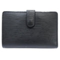Louis Vuitton Noir Leather Wallet (Bi-Fold) (Pre-Owned)
