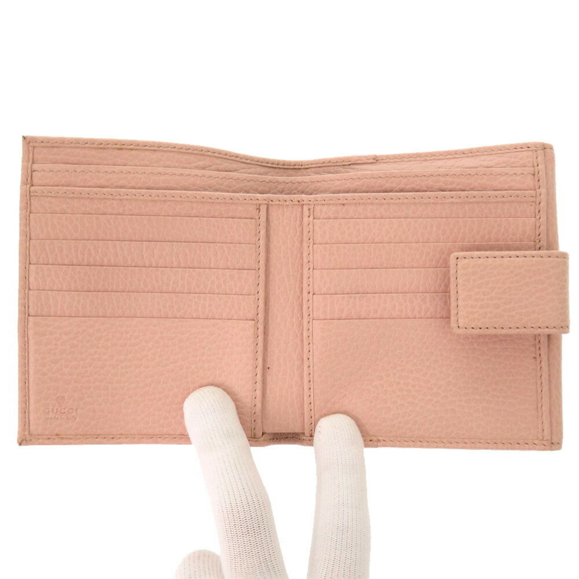 Gucci Pink Leather Wallet (Bi-Fold) (Pre-Owned)