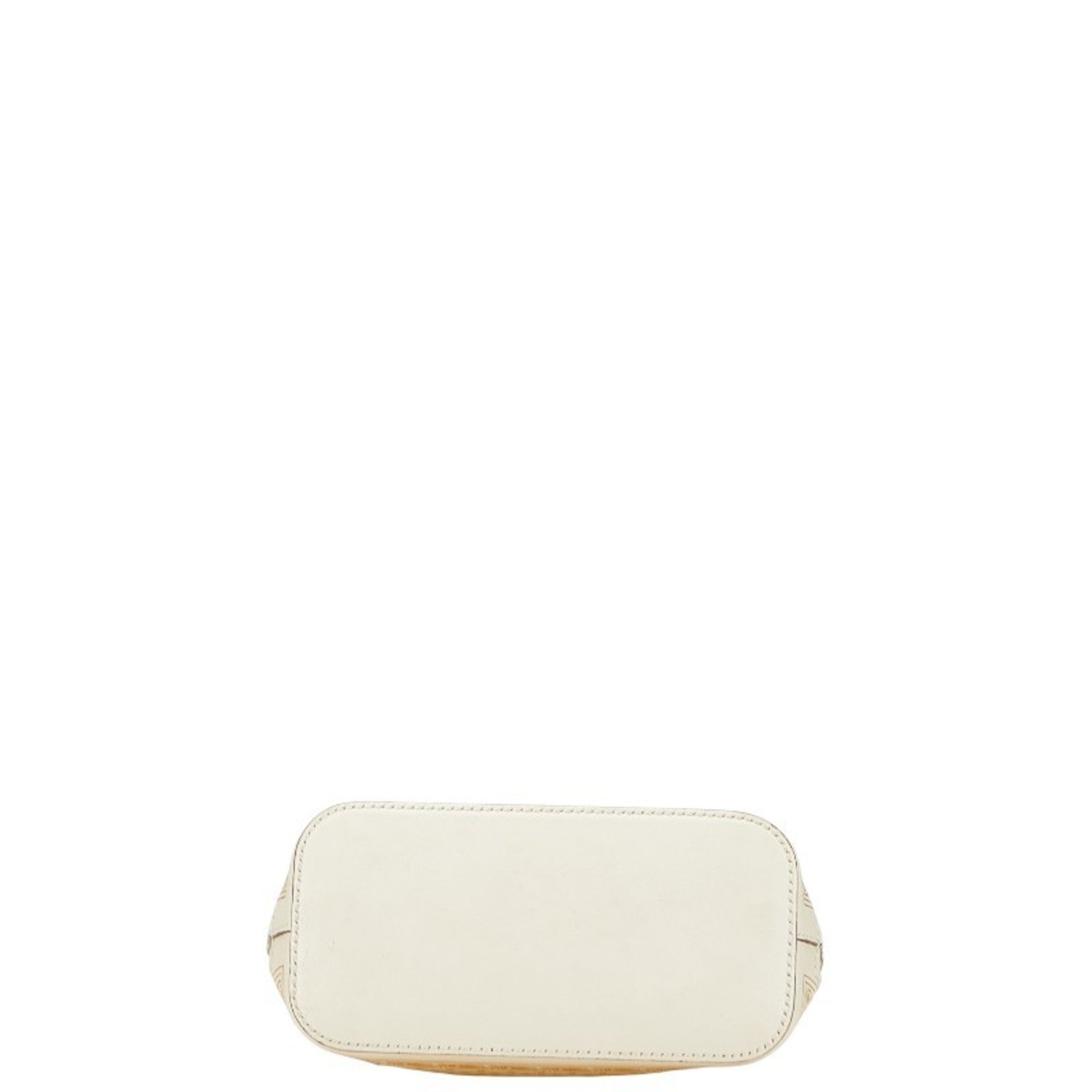 Gucci Gold White Leather Shoulder Bag (Pre-Owned)