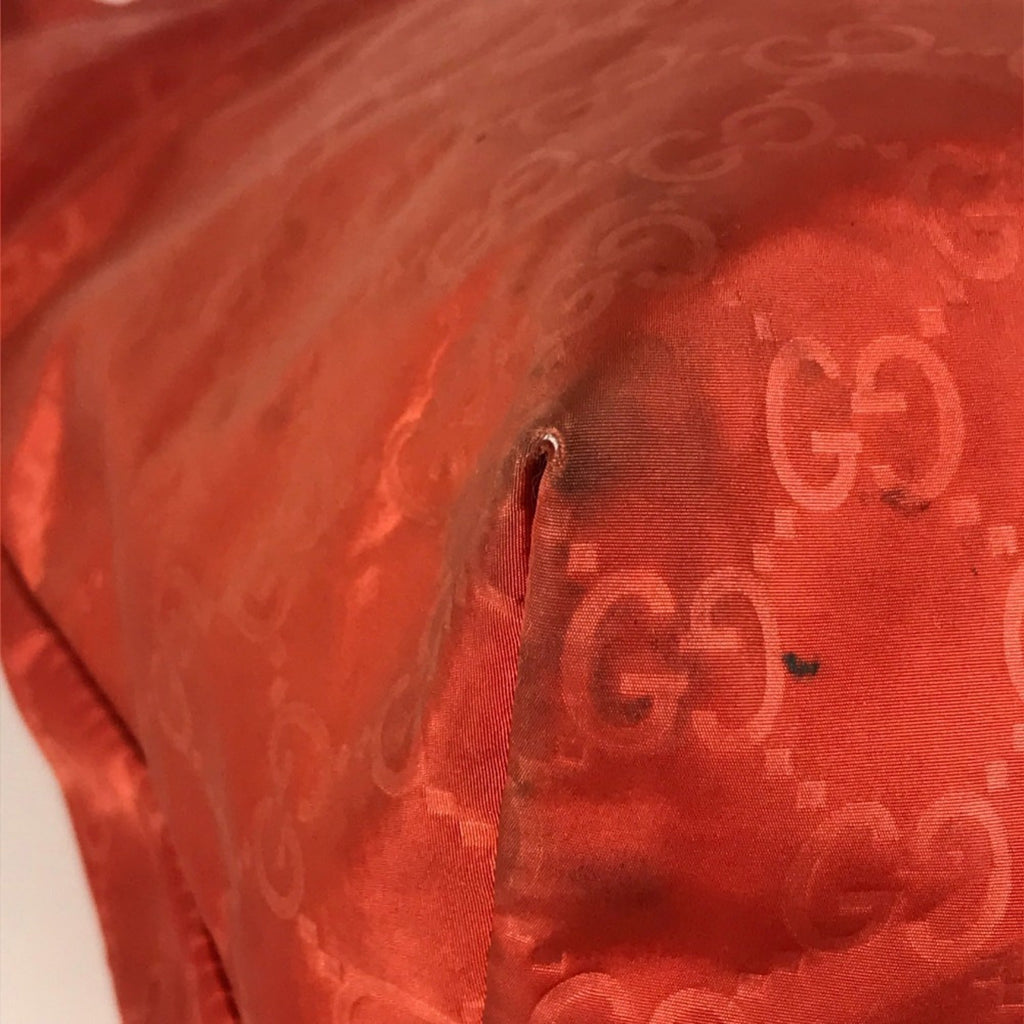 Gucci Orange Nylon Handbag Shoulder Bag Tote Bag (Pre-Owned)