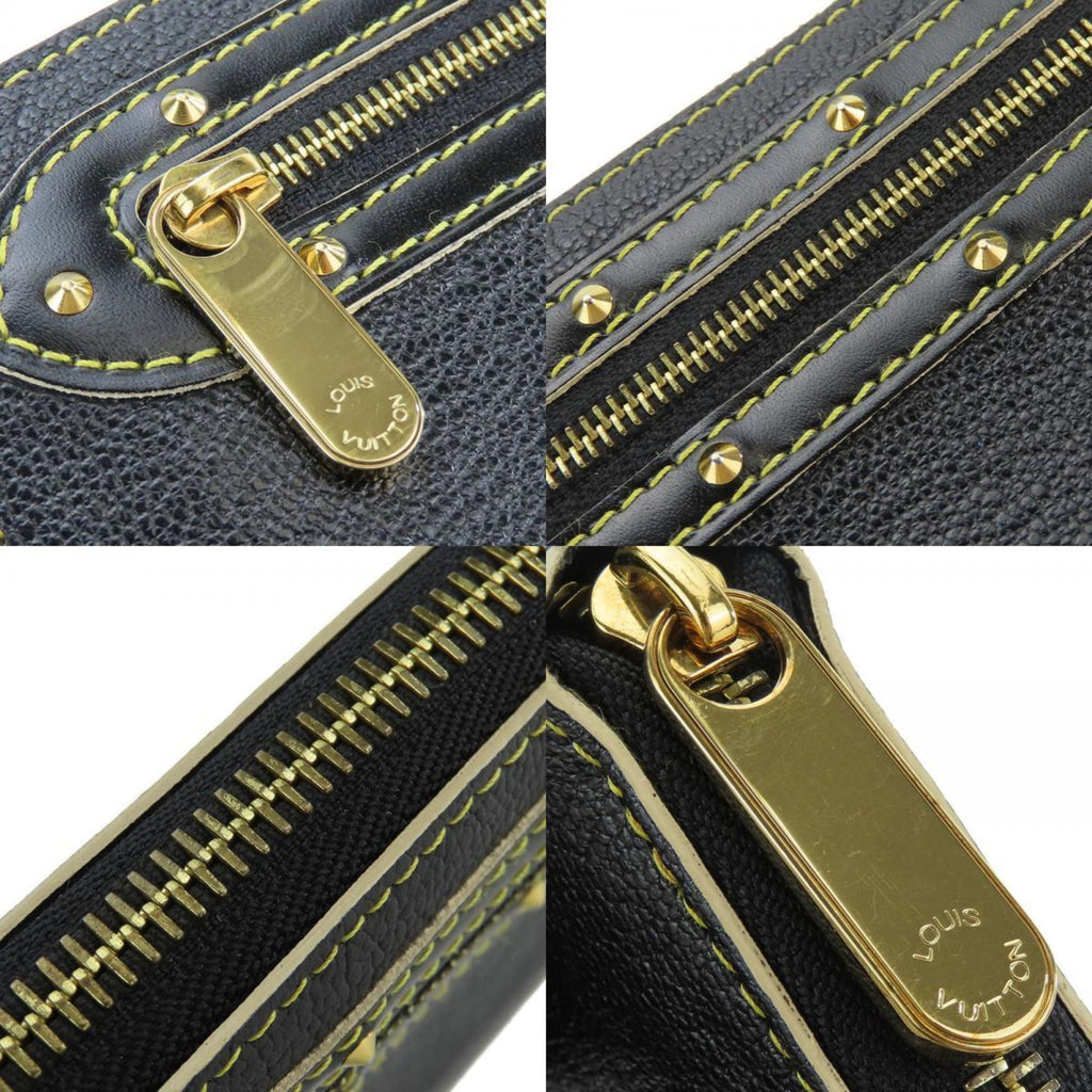 Louis Vuitton Black Leather Long Wallet (Bi-Fold) (Pre-Owned)