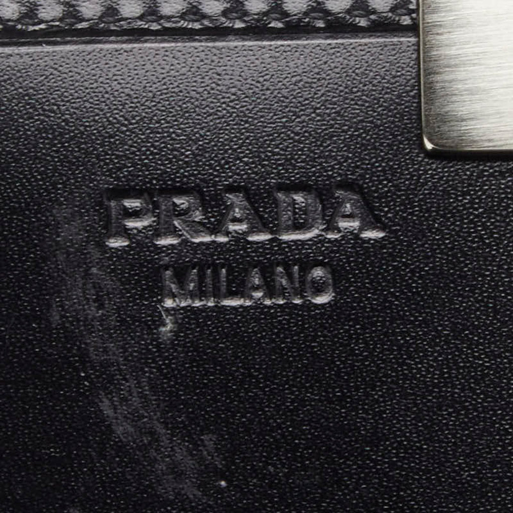 Prada Black Leather Coin Purse/Coin Case (Pre-Owned)