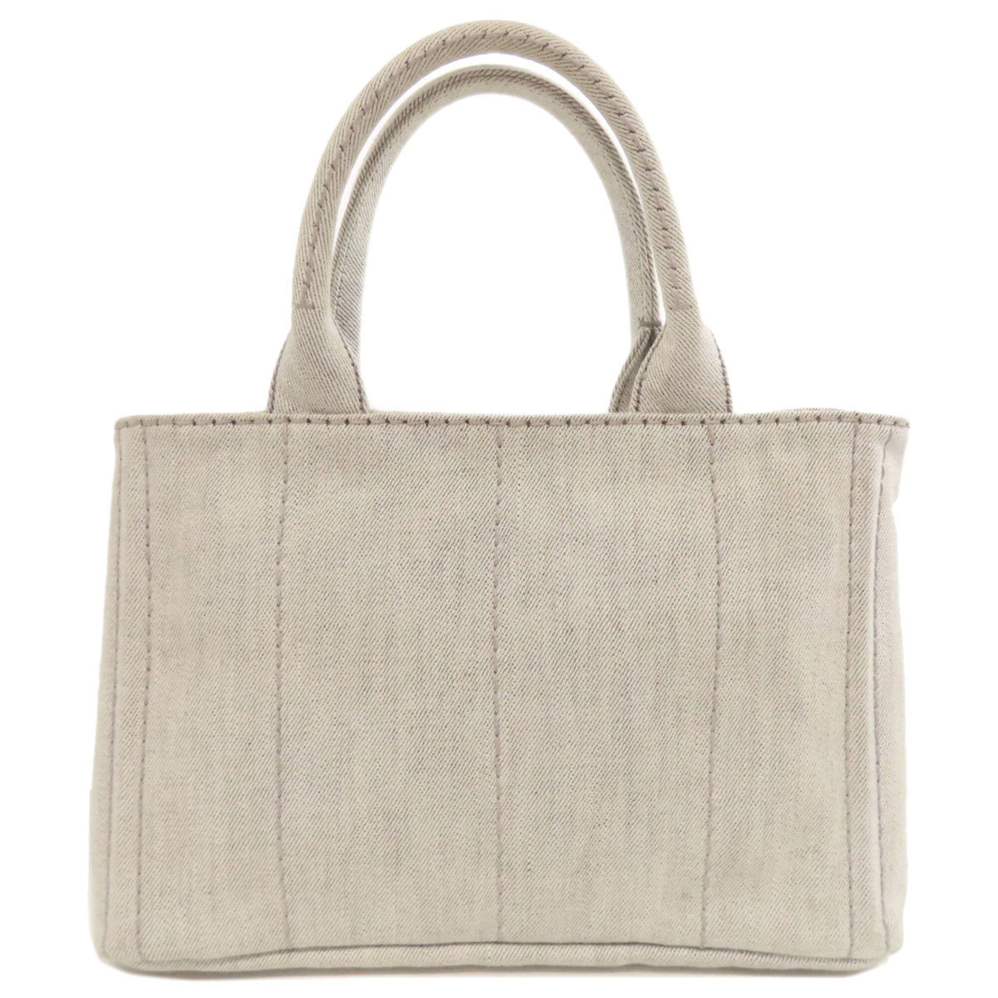 Prada Gray Denim Handbag (Pre-Owned)