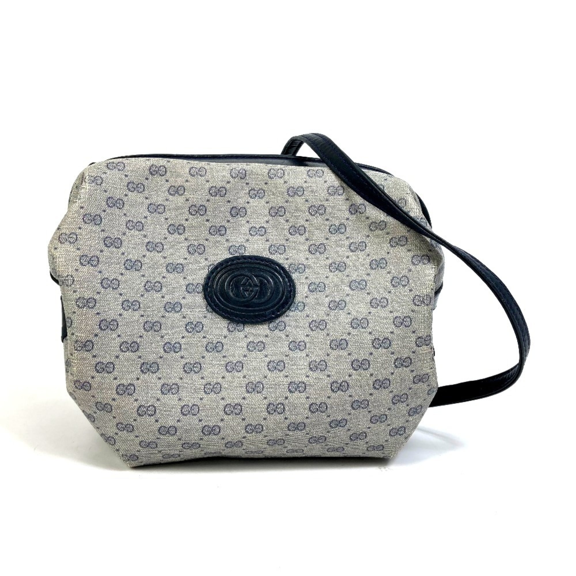 Gucci Navy Pvc Leather Pochette Shoulder Bag (Pre-Owned)