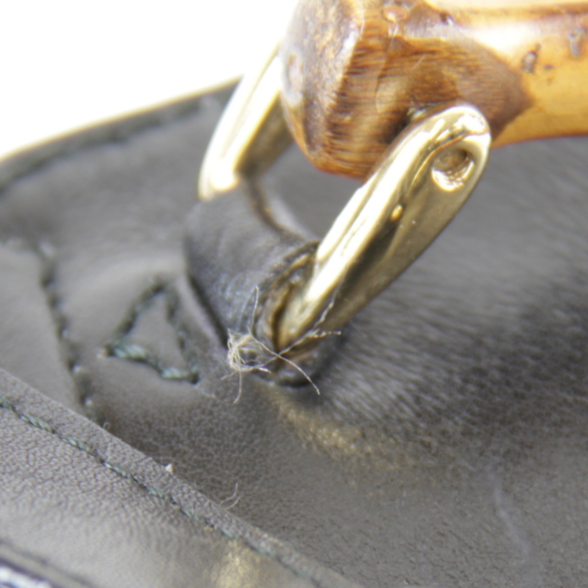 Gucci Black Bamboo Leather Backpack (Pre-Owned)