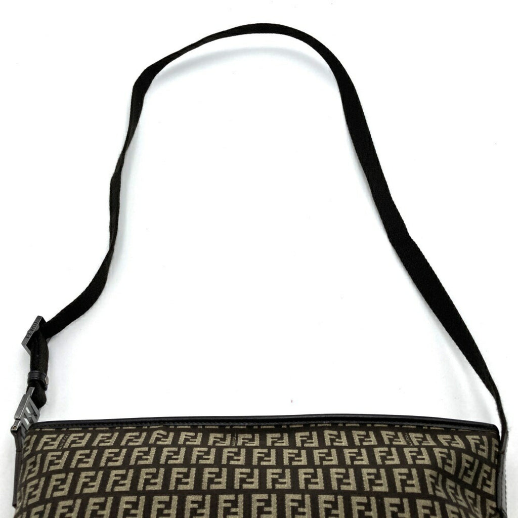 Fendi Brown Canvas Shoulder Bag (Pre-Owned)