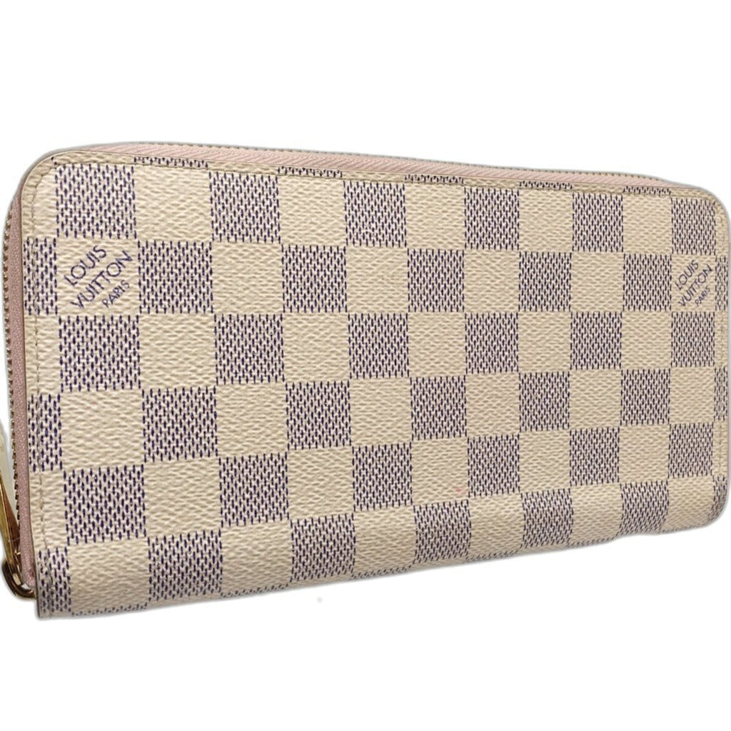 Louis Vuitton Damier Azur Damier Azur Rose Ballerine Damier Azur Long Wallet (Bi-Fold) (Pre-Owned)