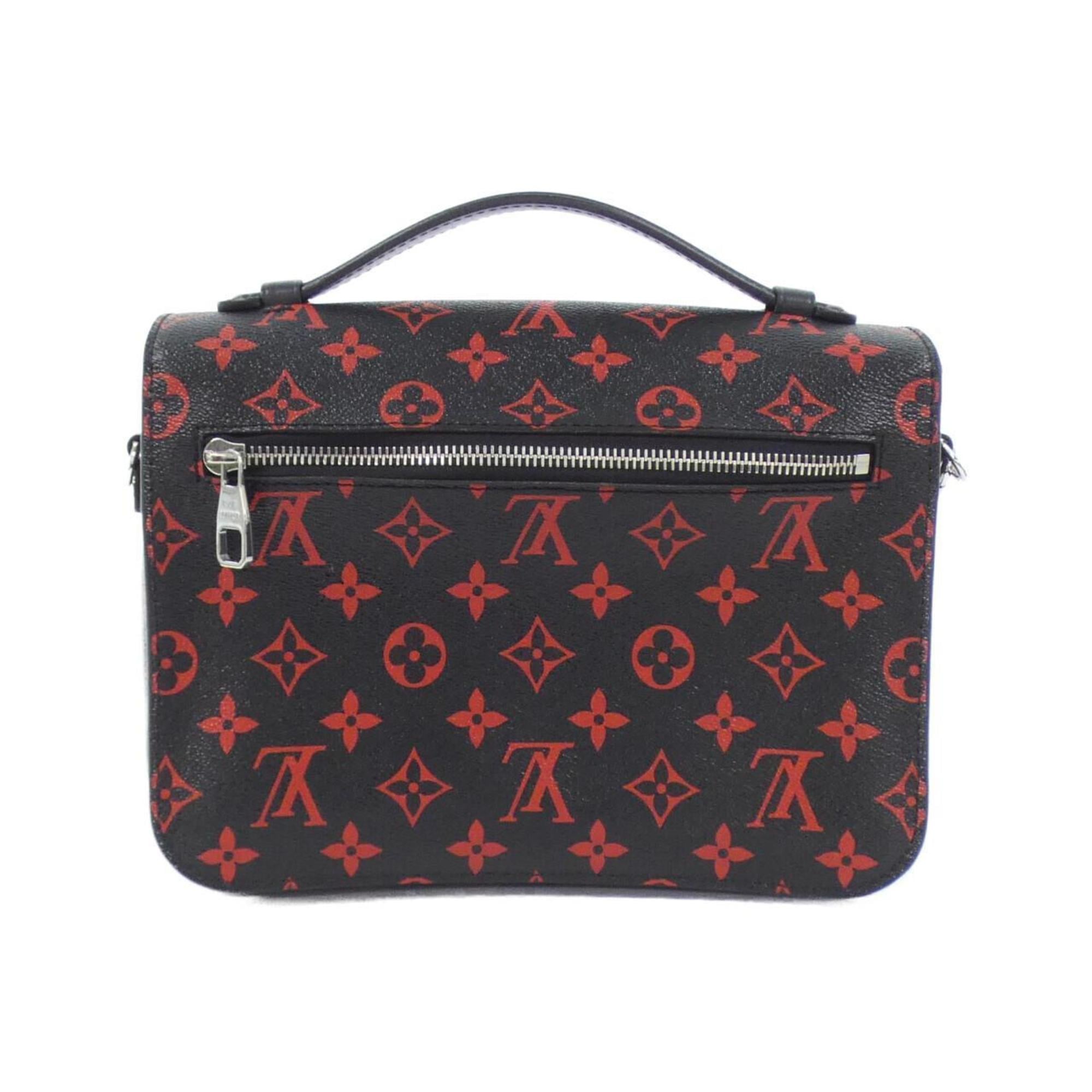 Louis Vuitton Black Rouge Coated Canvas Handbag Pochette (Pre-Owned)