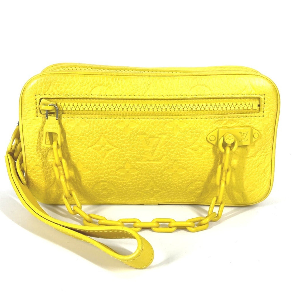 Louis Vuitton Yellow Leather Clutch Bag (Pre-Owned)