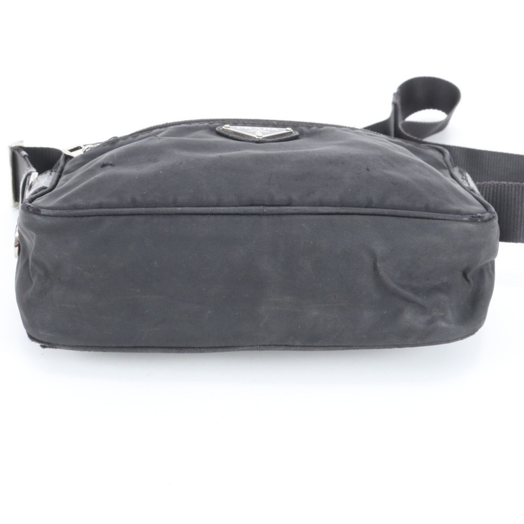 Prada Black Nylon Leather Shoulder Bag (Pre-Owned)