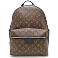 Louis Vuitton Black Brown Canvas Leather Backpack (Pre-Owned)