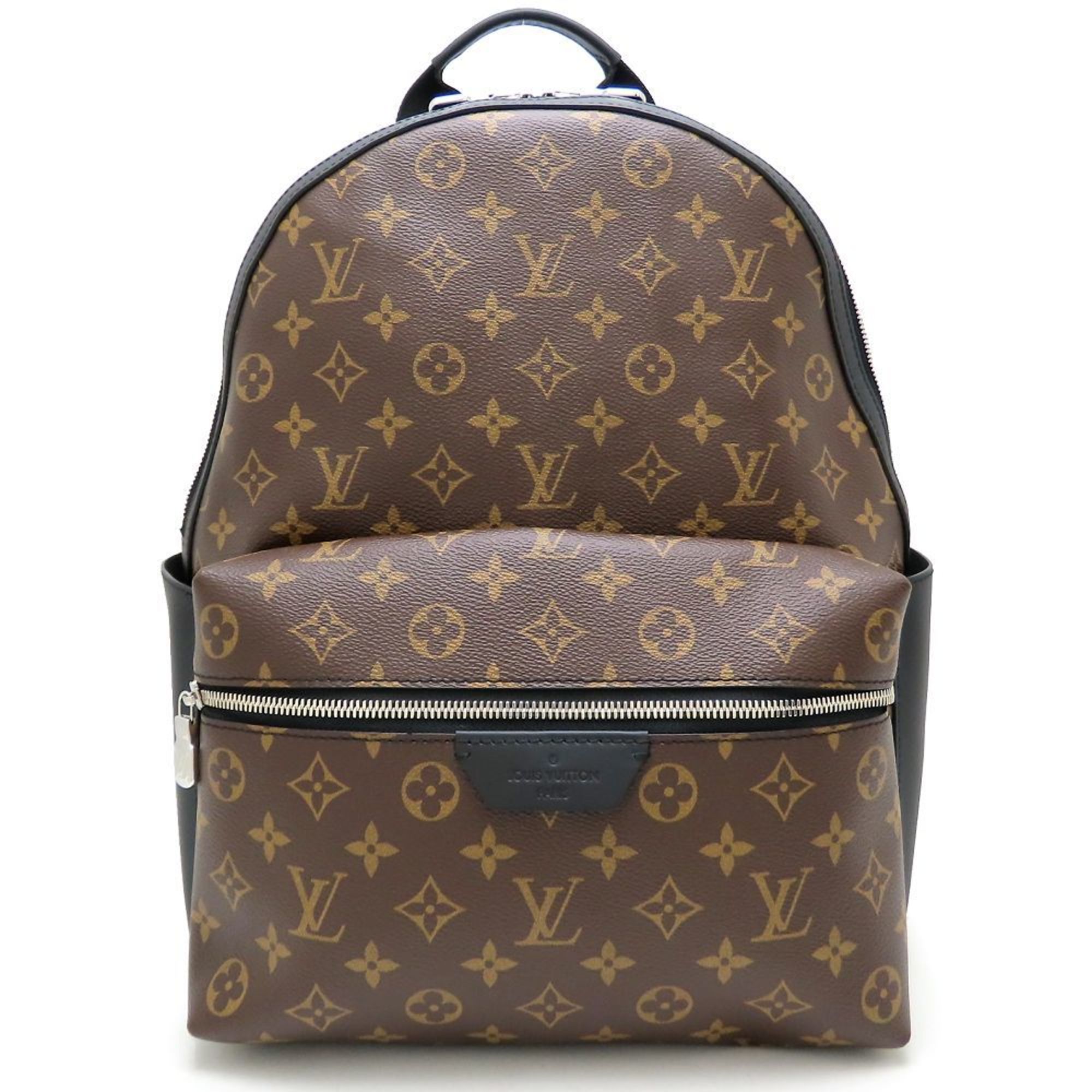 Louis Vuitton Black Brown Canvas Leather Backpack (Pre-Owned)