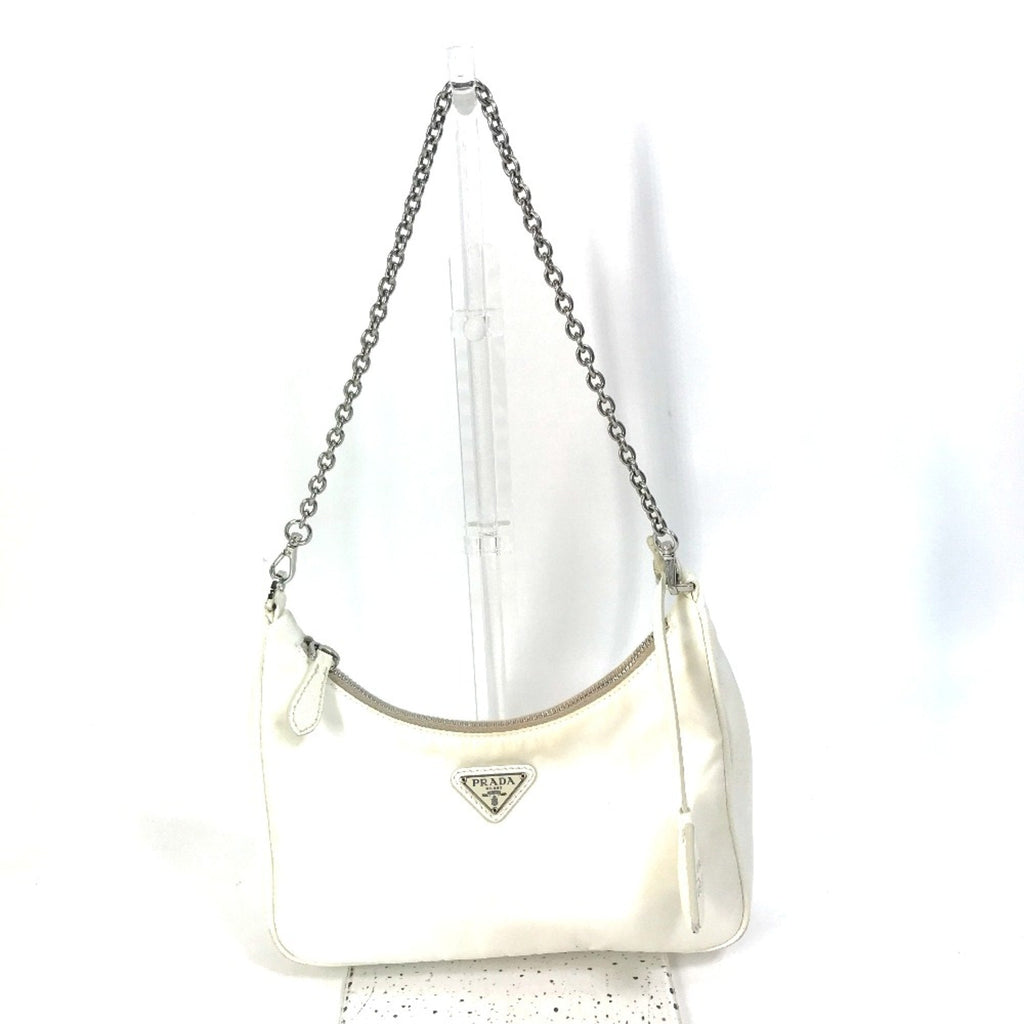 Prada White Cloth Shoulder Bag (Pre-Owned)