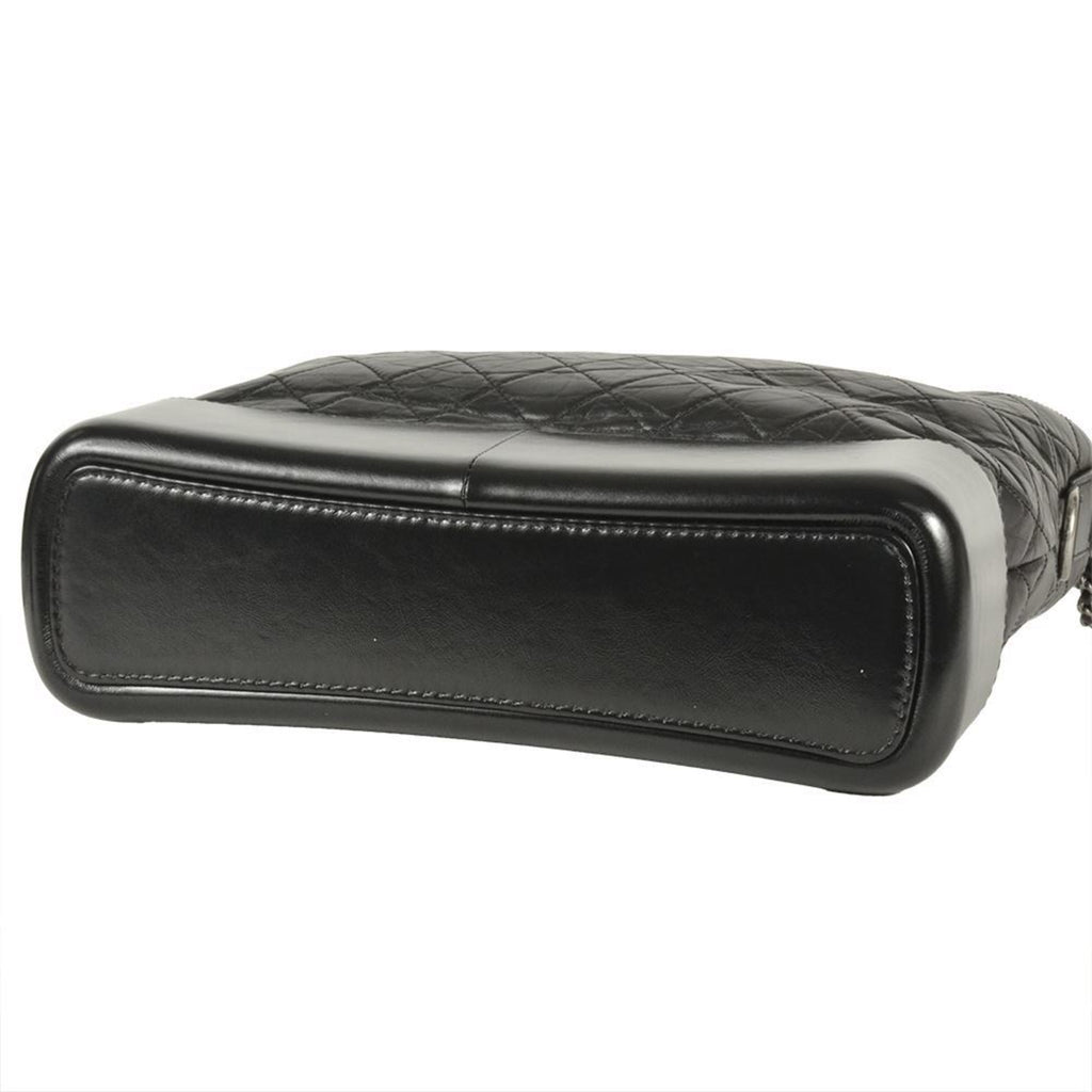 Chanel Gabriel Black Leather Shoulder Bag (Pre-Owned)