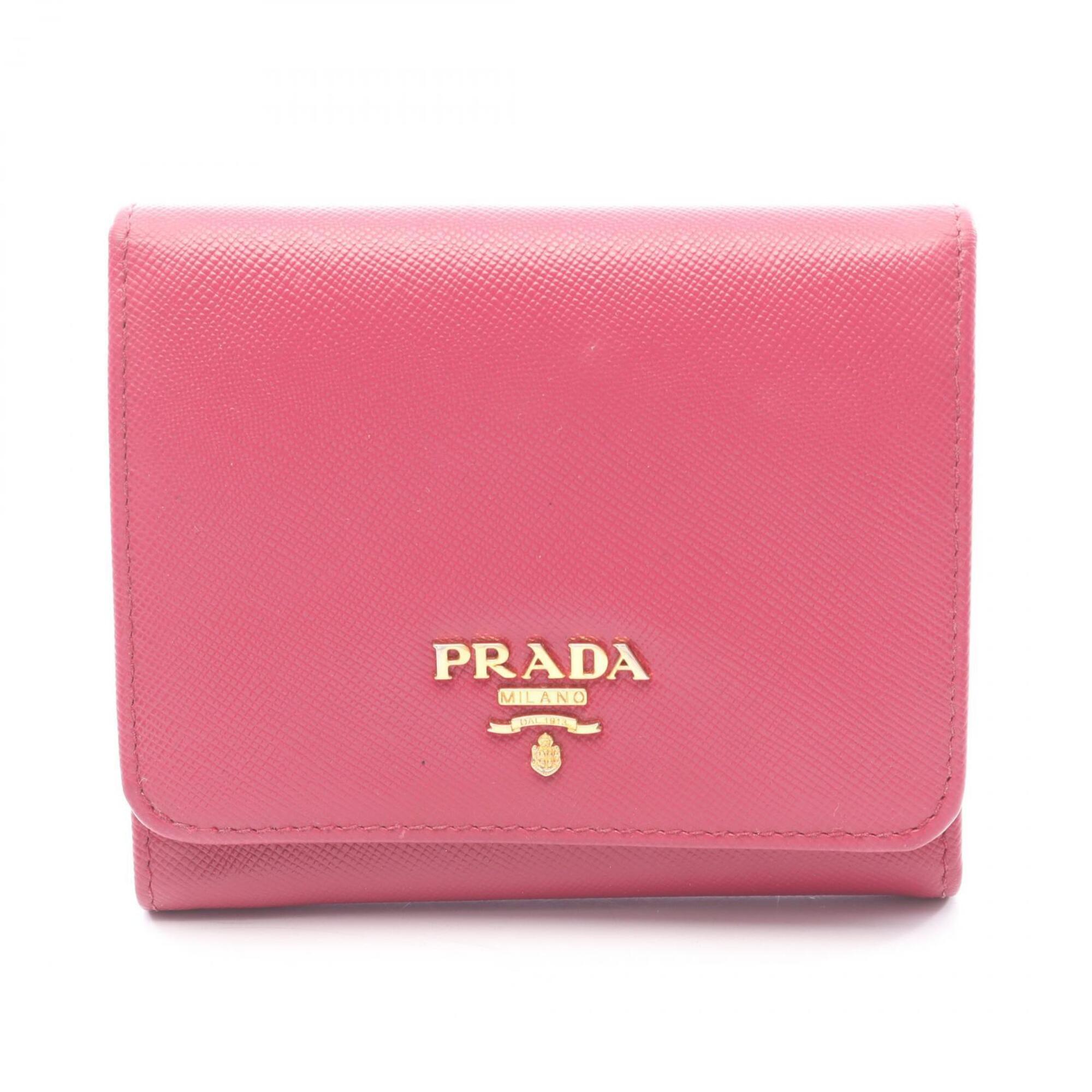 Prada Pink Leather Wallet (Tri-Fold) (Pre-Owned)
