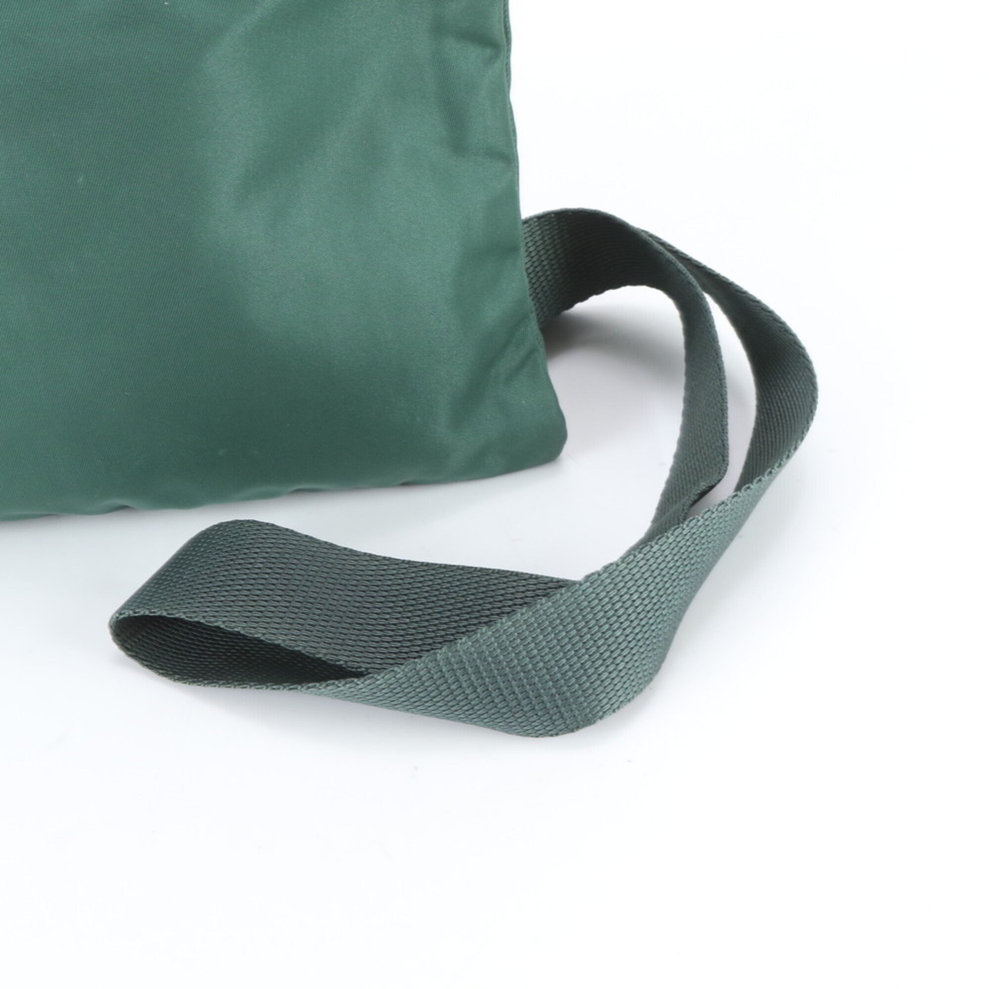 Prada Green Nylon Leather Shoulder Bag (Pre-Owned)