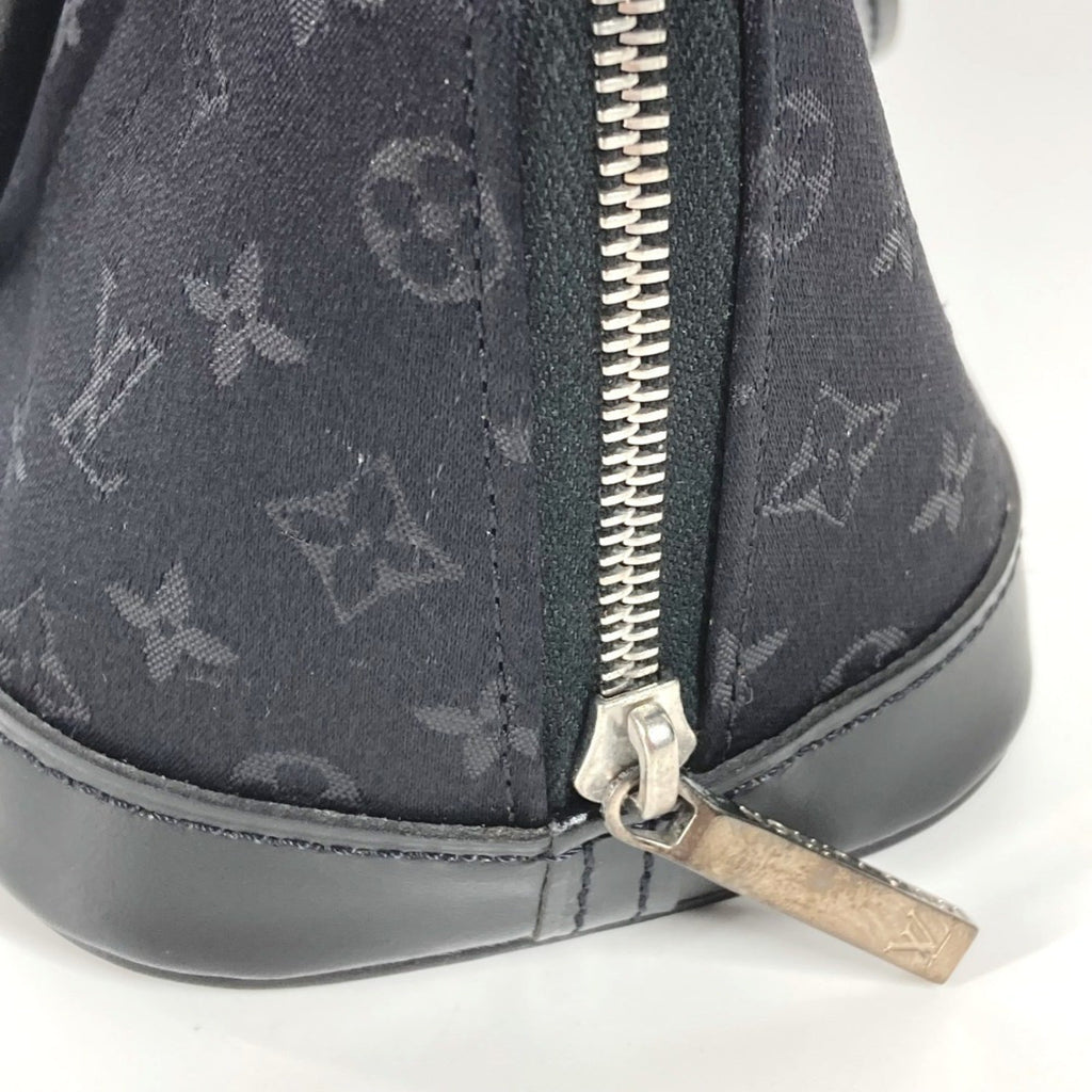 Louis Vuitton Black Noir Satin Leather Handbag (Pre-Owned)