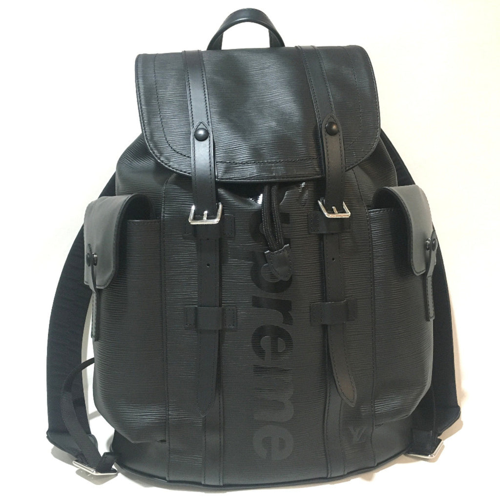 Louis Vuitton Black Leather Backpack (Pre-Owned)