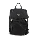 Prada Black Nylon Leather Backpack (Pre-Owned)