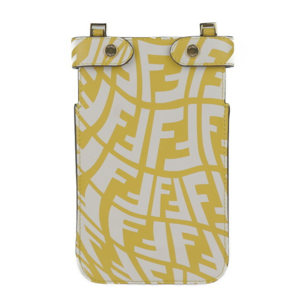 Fendi Yellow Leather Pochette Pouch Shoulder Bag (Pre-Owned)