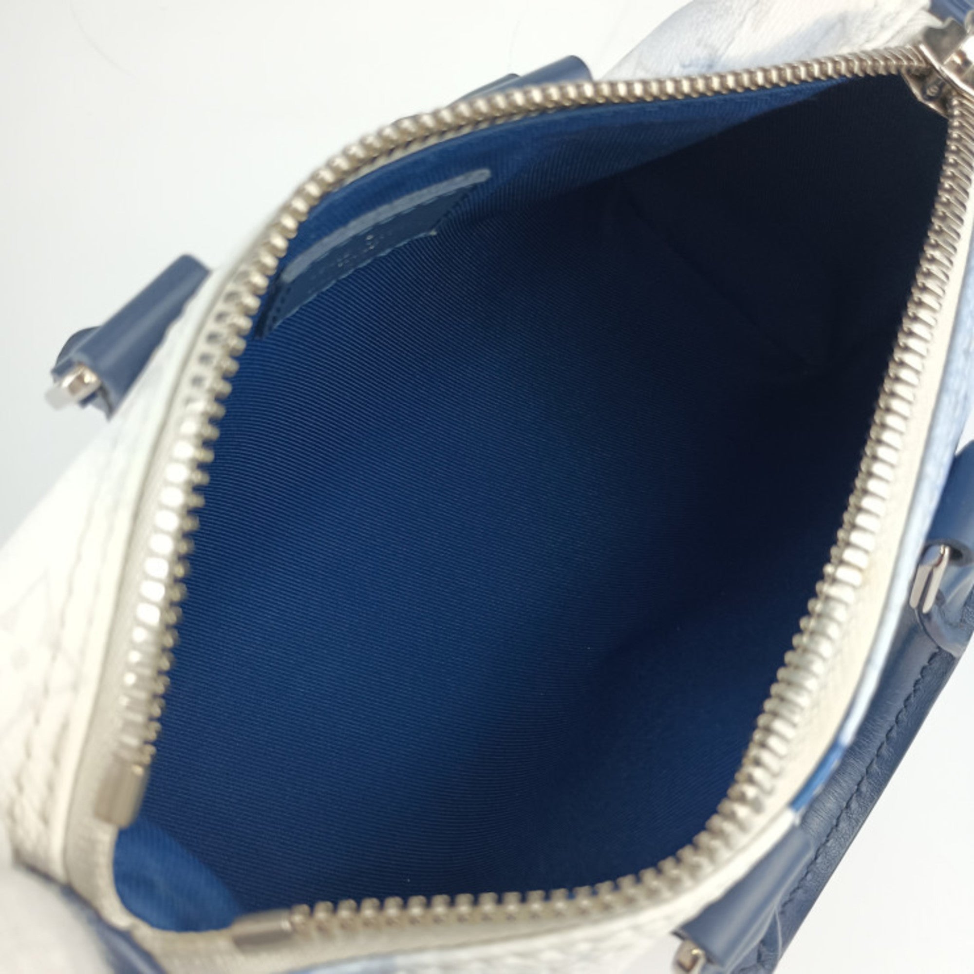 Louis Vuitton Blue Monogram White Monogram Handbag Shoulder Bag (Pre-Owned)