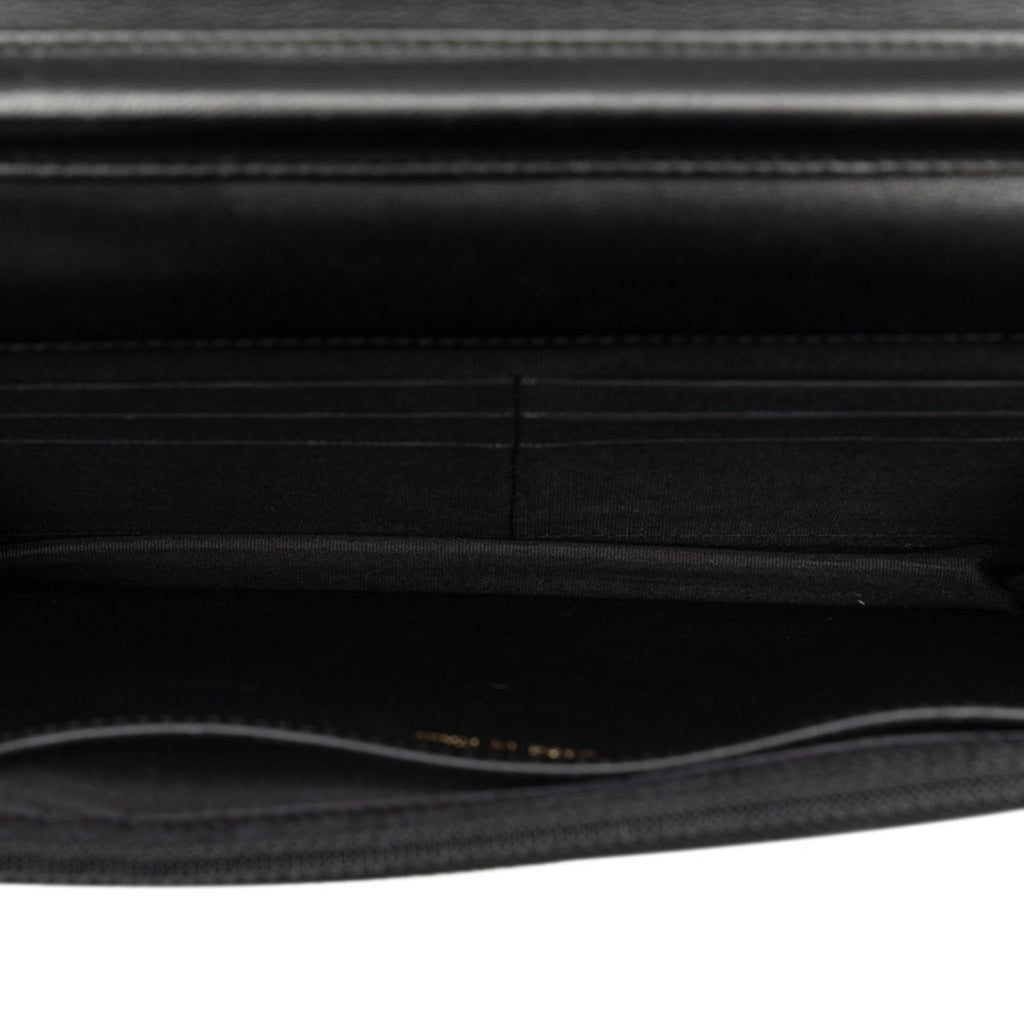 Chanel Black Suede Chain/Shoulder Wallet (Pre-Owned)