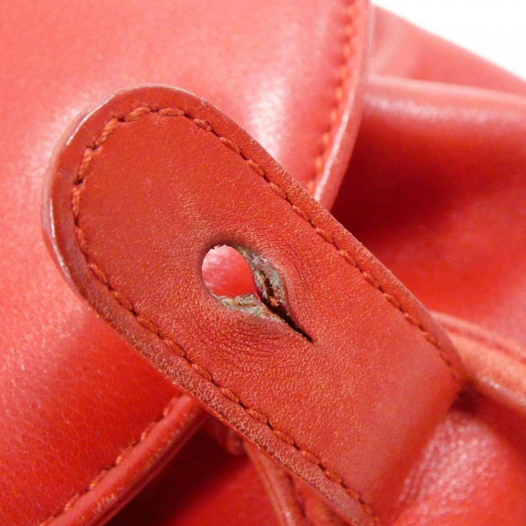 Gucci Red Color Leather Backpack (Pre-Owned)