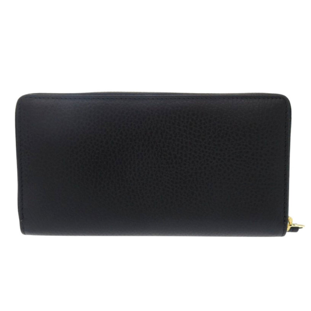 Gucci Black Leather Long Wallet (Bi-Fold) (Pre-Owned)