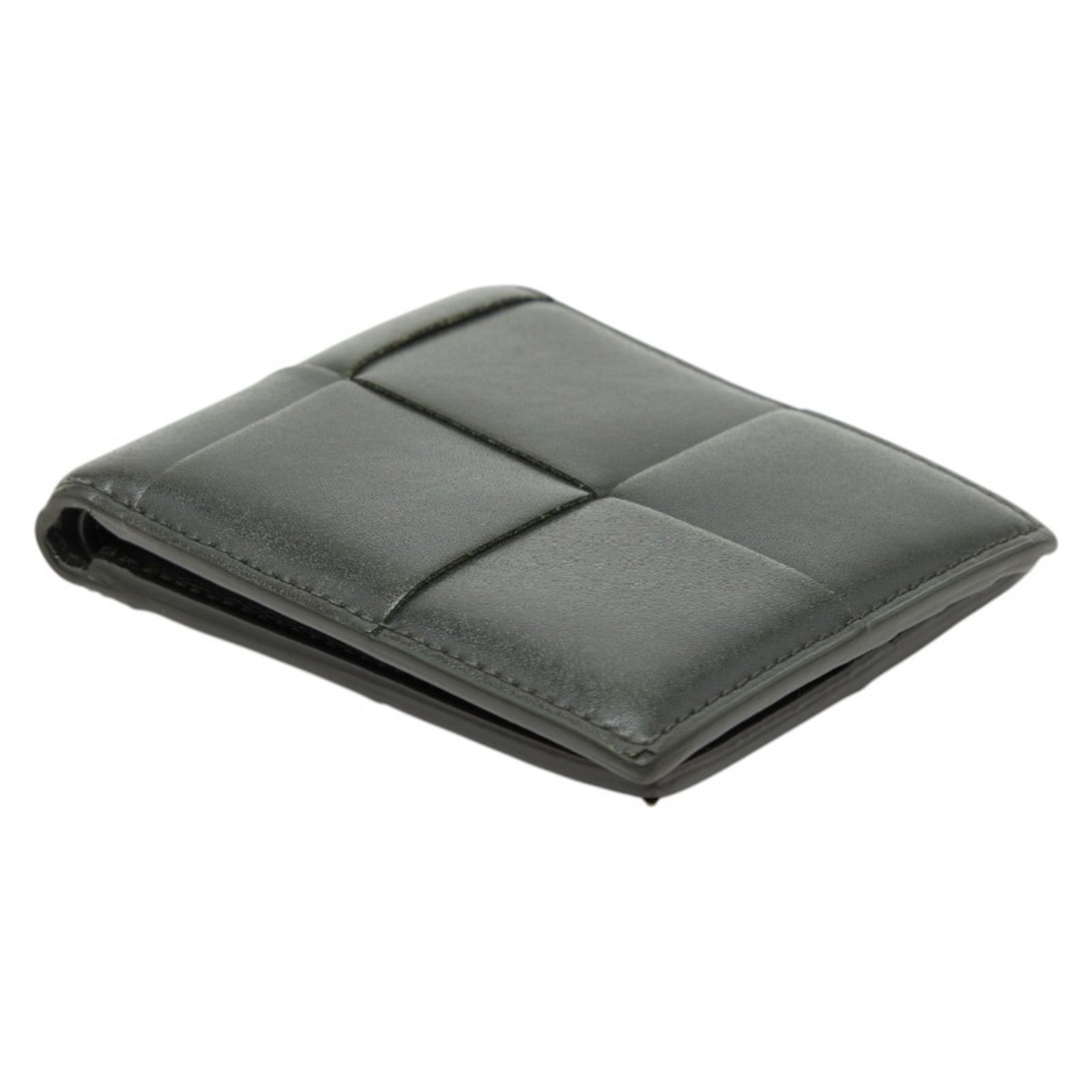 Bottega Veneta Khaki Leather Bill Wallet (Bi-Fold) (Pre-Owned)