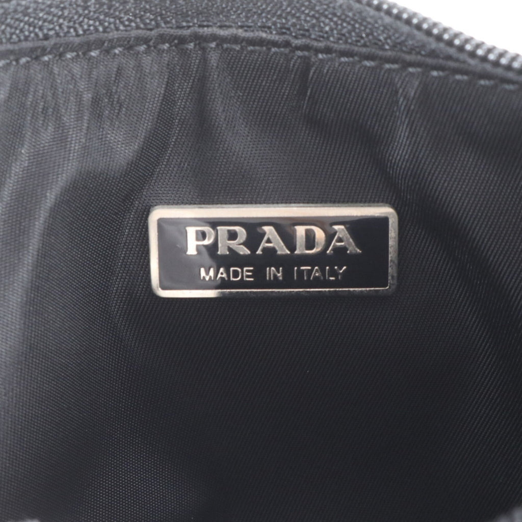 Prada Black Nylon Leather Handbag Tote Bag (Pre-Owned)