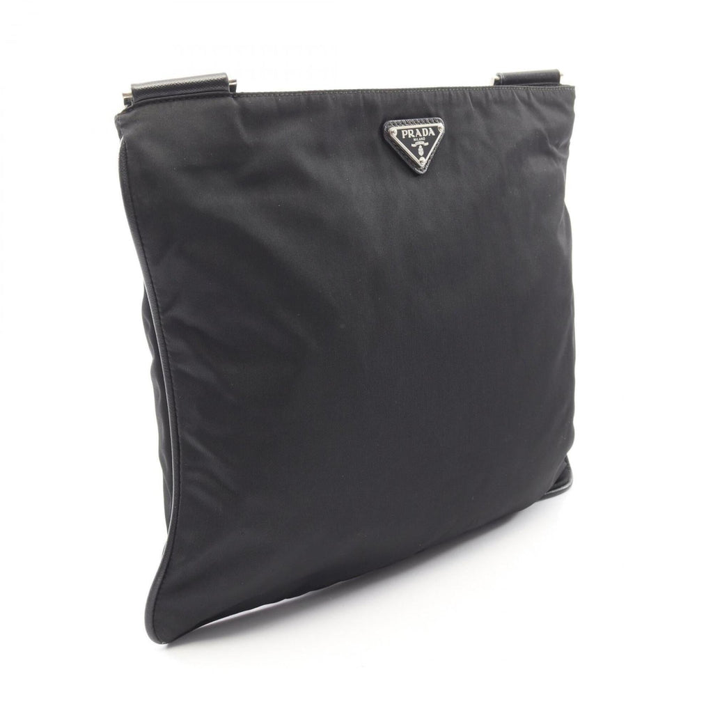 Prada Black Nylon Saffiano Triangle Handbag Shoulder Bag (Pre-Owned)
