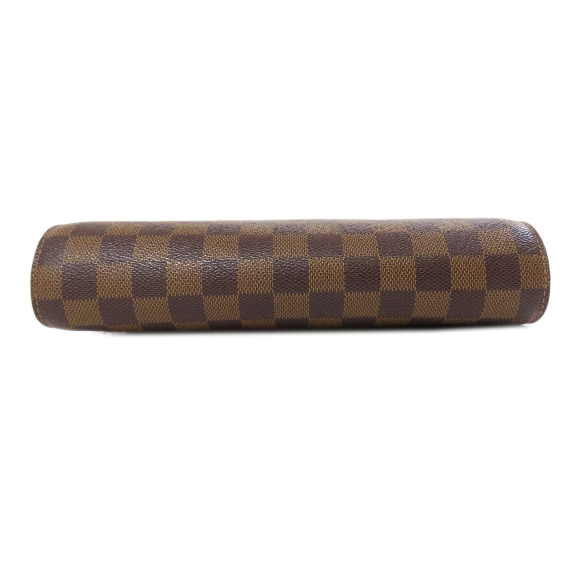 Louis Vuitton Brown Damier Canvas Clutch Bag (Pre-Owned)