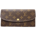 Louis Vuitton Brown Fuchsia Canvas Long Wallet (Bi-Fold) (Pre-Owned)