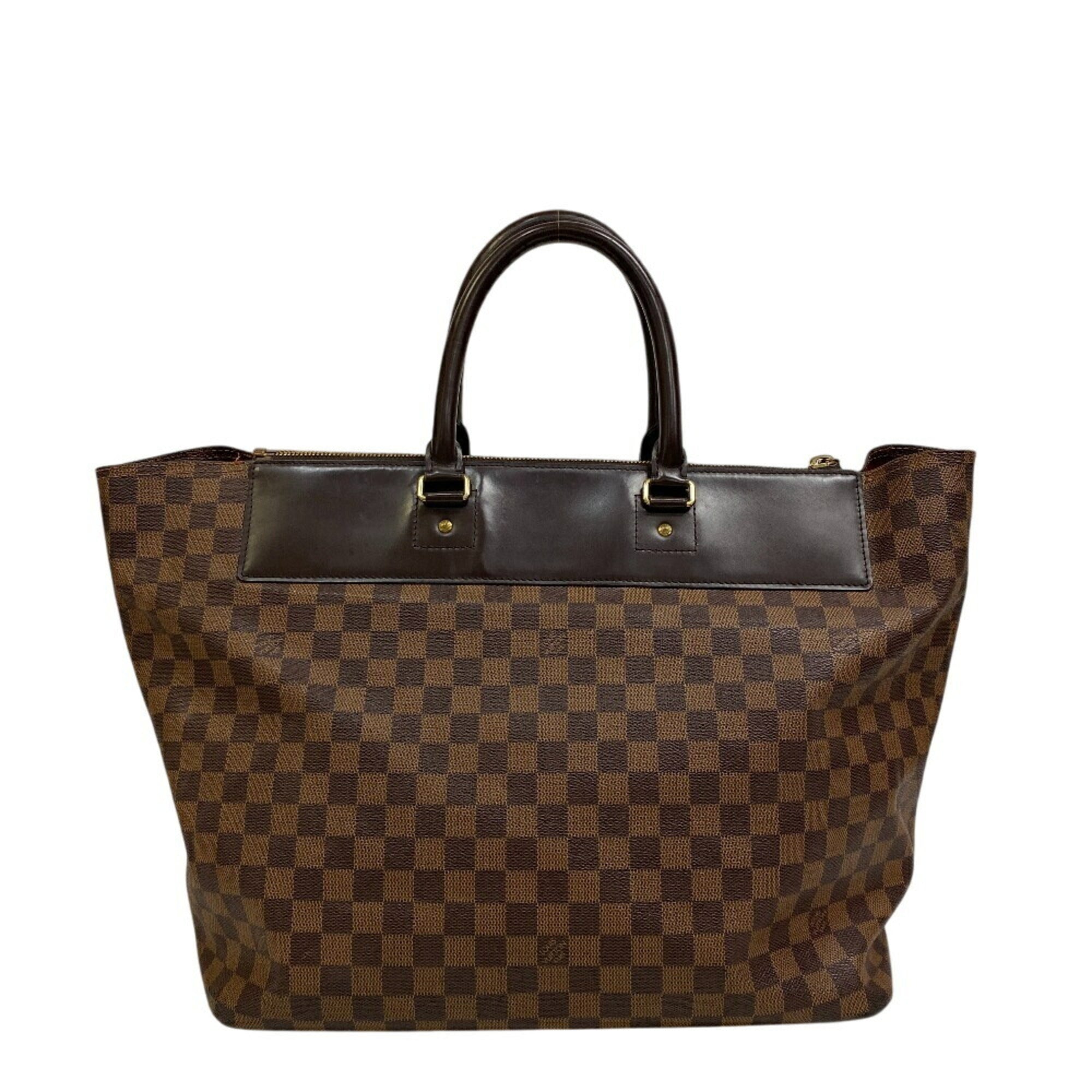 Louis Vuitton Damier Brown Red Color Leather Handbag (Pre-Owned)