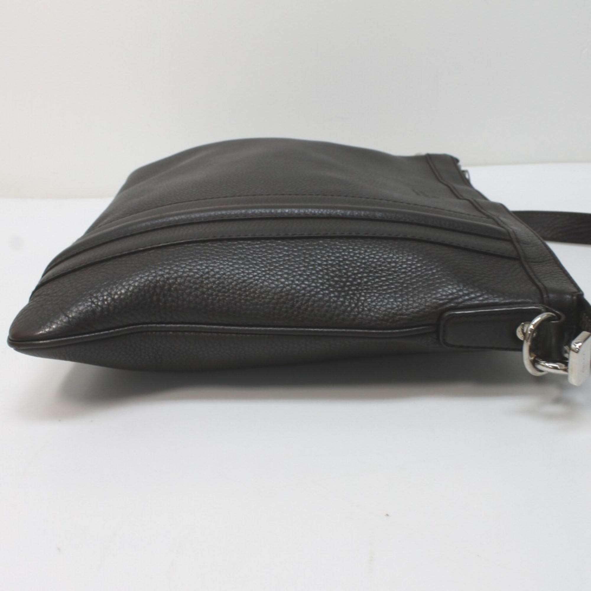 Gucci Dark Brown Leather Shoulder Bag (Pre-Owned)