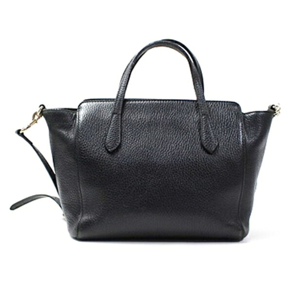 Gucci Dark Navy Leather Handbag Shoulder Bag (Pre-Owned)