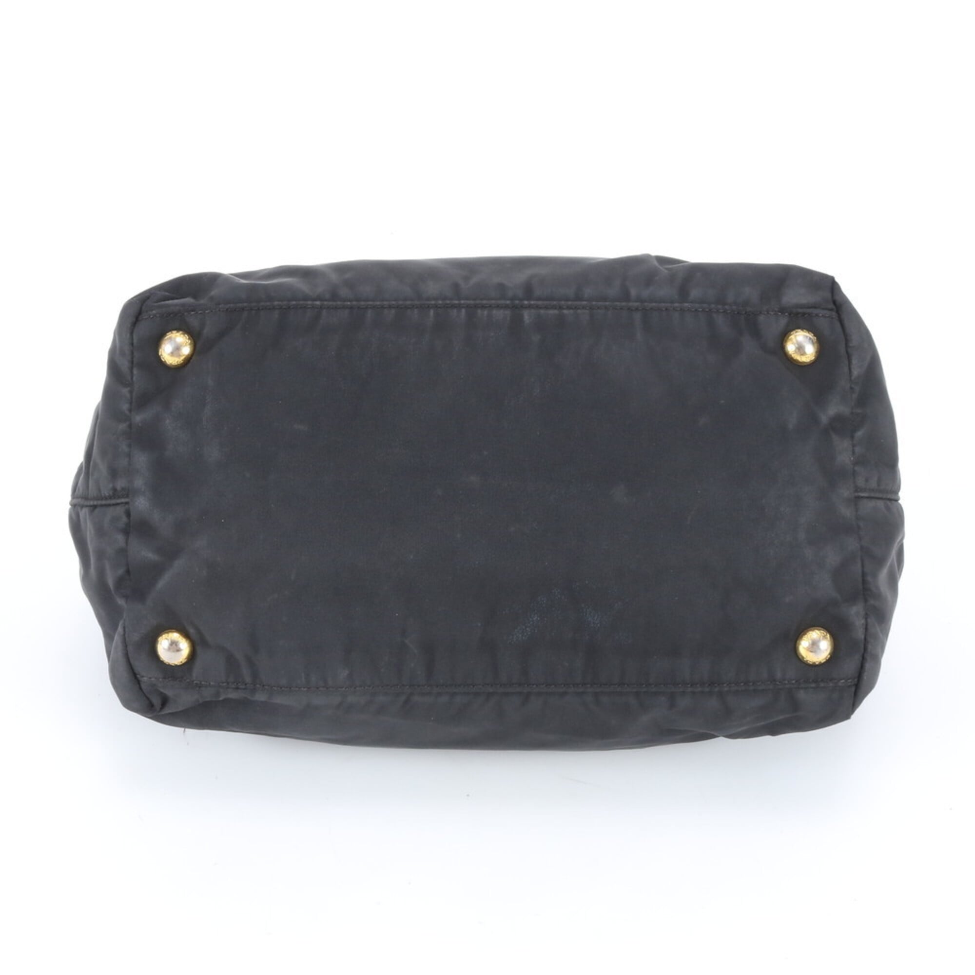 Prada Black Nylon Leather Handbag (Pre-Owned)