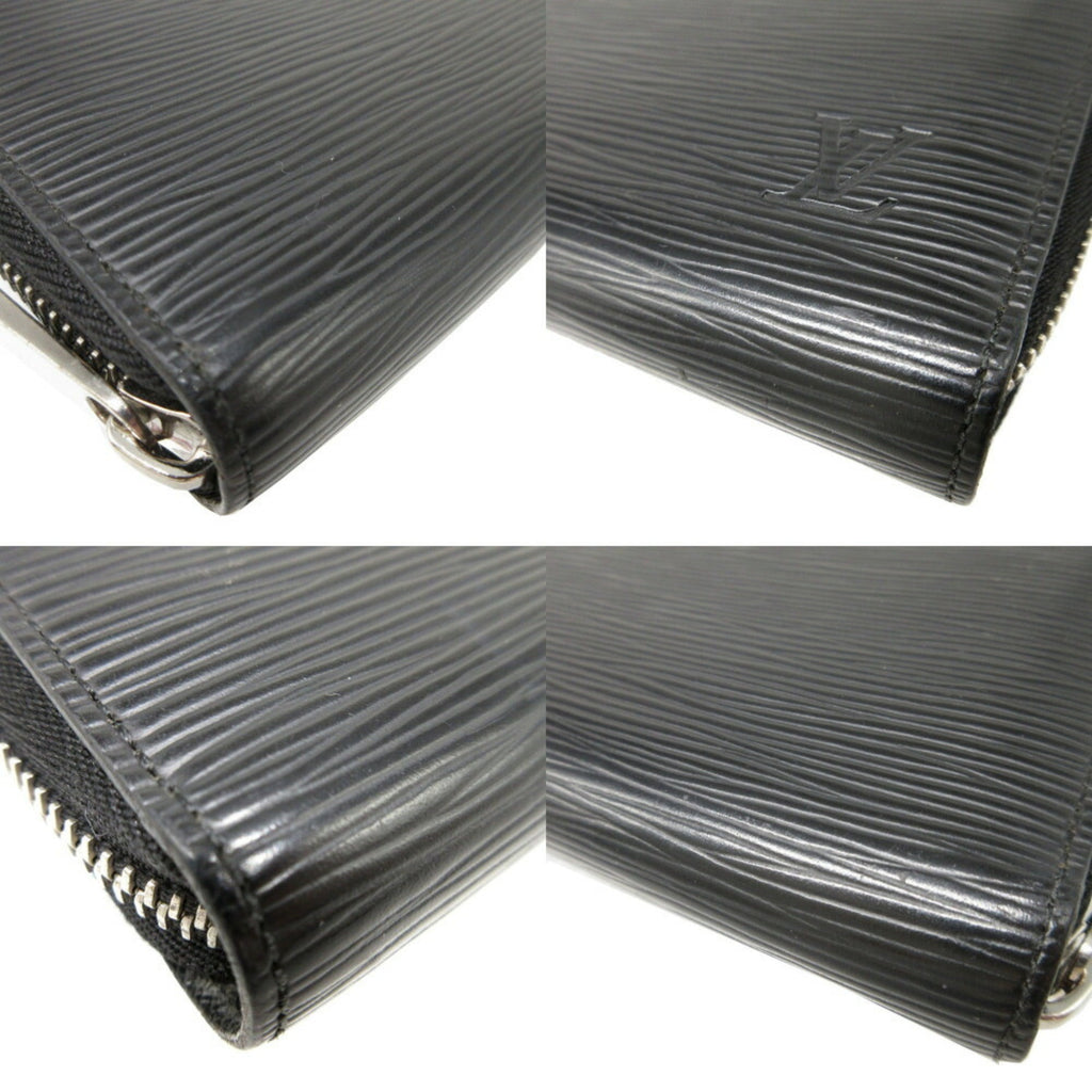 Louis Vuitton Epi Noir Epi Leather Long Wallet (Bi-Fold) (Pre-Owned)