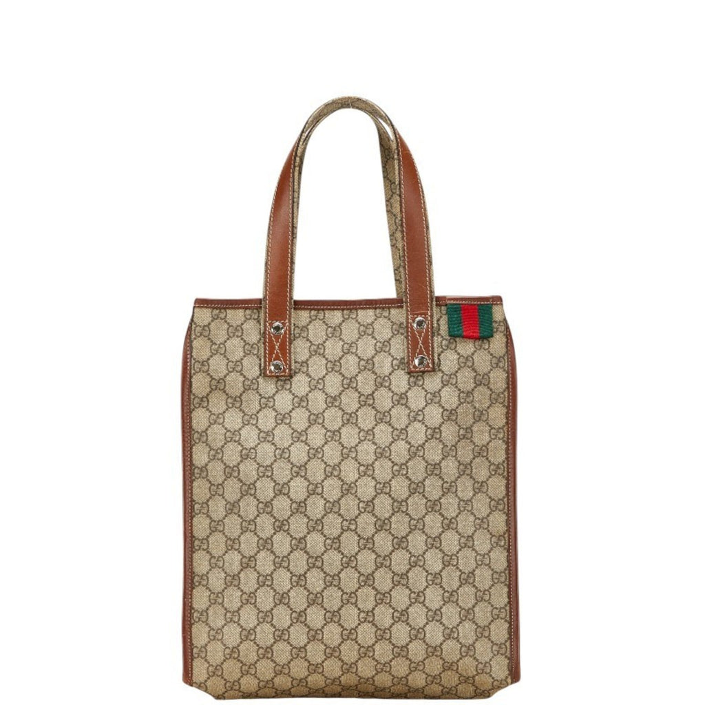 Gucci Beige Brown Pvc Leather Tote Bag (Pre-Owned)