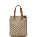 Gucci Beige Brown Pvc Leather Tote Bag (Pre-Owned)