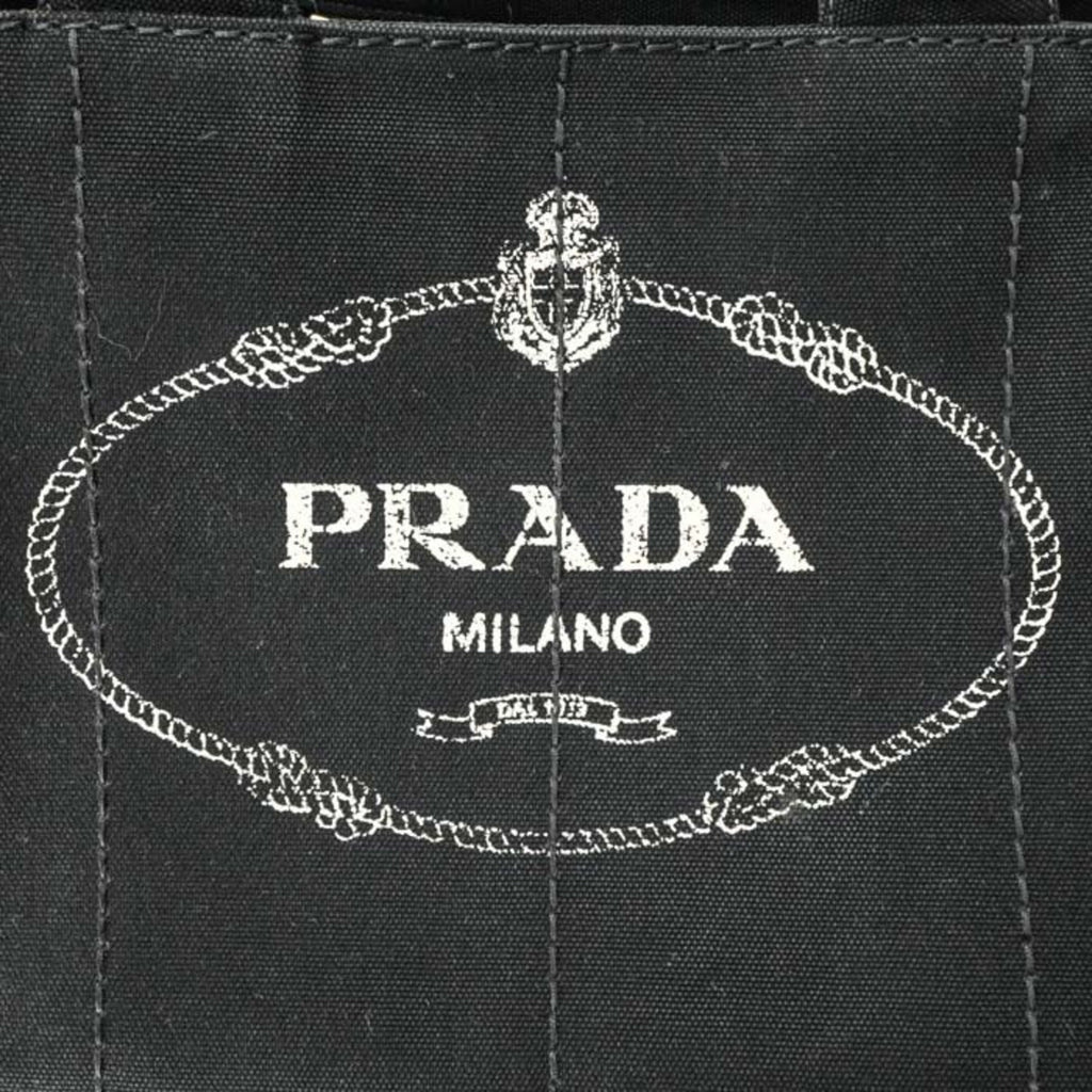 Prada Black Denim Handbag Shoulder Bag Tote Bag (Pre-Owned)