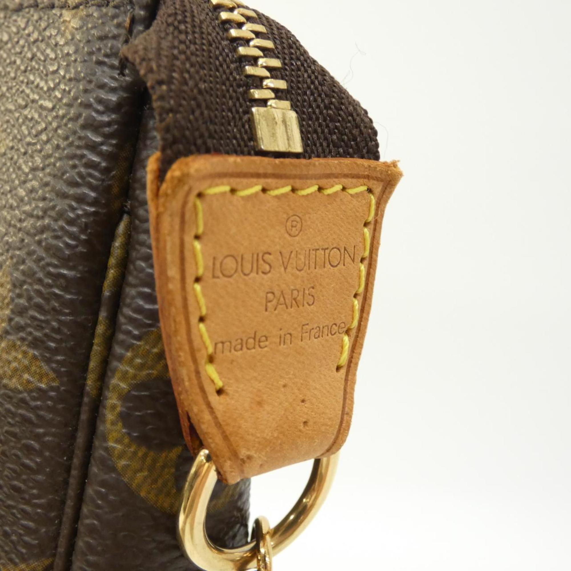Louis Vuitton Marron Monogram Coated Canvas Pochette Pouch (Pre-Owned)