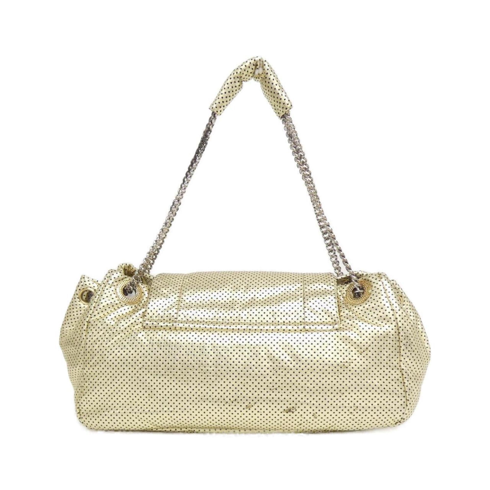 Chanel Gold Leather Shoulder Bag (Pre-Owned)