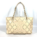 Chanel Ivory Shoulder Bag Tote Bag (Pre-Owned)